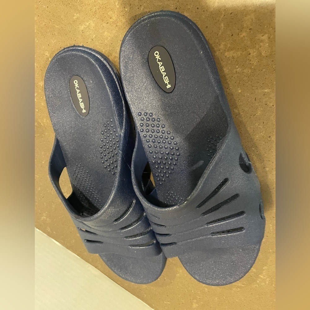 Okabashi Navy Comfort Slides Unisex